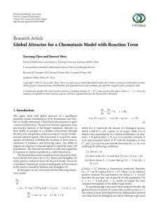 Research Article Global Attractor for a Chemotaxis Model with Reaction Term