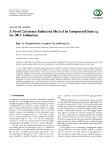 Research Article A Novel Coherence Reduction Method in Compressed Sensing