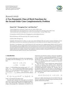 Research Article A Two-Parametric Class of Merit Functions for Xiaoni Chi,