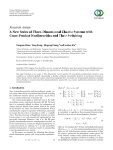 Research Article A New Series of Three-Dimensional Chaotic Systems with