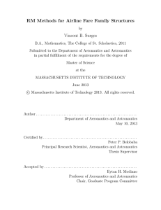 RM Methods for Airline Fare Family Structures Vincent B. Surges