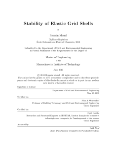 Stability of Elastic Grid Shells Romain Mesnil