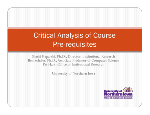Critical Analysis of Course Pre-requisites