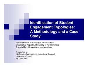 Identification of Student Engagement Typologies: A Methodology and a Case Study