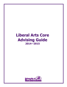 Liberal Arts Core Advising Guide 2014—2015
