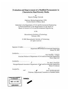 Evaluation  and Improvement of a Modified  Permeameter to