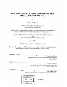 INTERPRETATION  OF EFFECTS OF DRIVEN  PILE