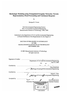 Hydrologic  Modeling  using  Triangulated Irregular Networks: ... Representation, Flood  Forecasting  and Catchment Response