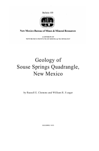 Geology of Souse Springs Quadrangle, New Mexico