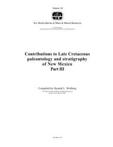 Contributions to Late Cretaceous paleontology and stratigraphy of New Mexico Part III