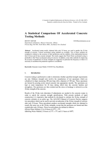 A Statistical Comparison Of Accelerated Concrete Testing Methods