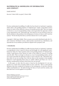 MATHEMATICAL MODELLING OF INFORMATION AGE CONFLICT