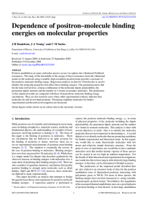 Dependence of positron–molecule binding energies on molecular properties and C M Surko
