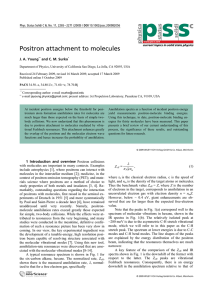 p s s c Positron attachment to molecules solidi