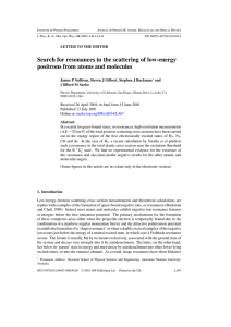 Search for resonances in the scattering of low-energy