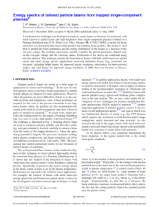 Energy spectra of tailored particle beams from trapped single-component plasmas