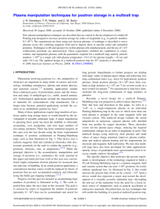 Plasma manipulation techniques for positron storage in a multicell trap