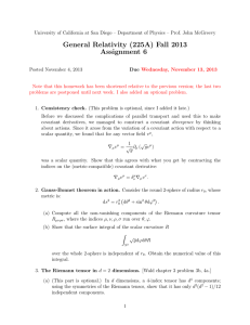 General Relativity (225A) Fall 2013 Assignment 6