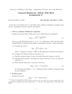 General Relativity (225A) Fall 2013 Assignment 8