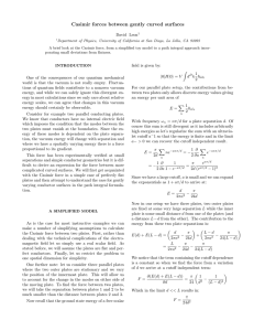 Casimir forces between gently curved surfaces David Leon