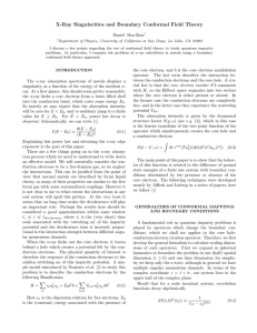 X-Ray Singularities and Boundary Conformal Field Theory Daniel Ben-Zion