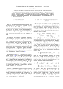 Non-equilibrium dynamics of neutrinos in a medium Luke Johns