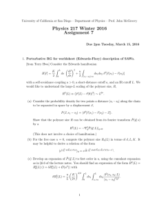 Physics 217 Winter 2016 Assignment 7