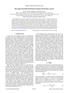 How input noise limits biochemical sensing in ultrasensitive systems Hu, Rappel, ine