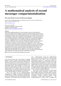 A mathematical analysis of second messenger compartmentalization
