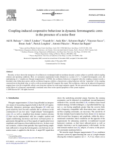 Coupling-induced cooperative behaviour in dynamic ferromagnetic cores