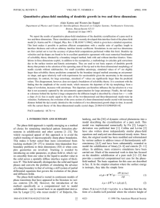 Quantitative phase-field modeling of dendritic growth in two and three... Alain Karma and Wouter-Jan Rappel