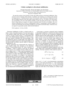 Cellular multiplets in directional solidification