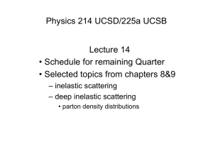 Physics 214 UCSD/225a UCSB Lecture 14 • Schedule for remaining Quarter
