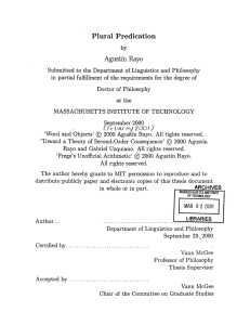 Plural Predication Agustin  Rayo