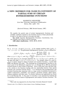 PARTIAL A NEW HYPERGEOMETRIC FUNCTIONS