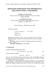 PARAMETER EQUATIONS DIFFERENTIAL WITH A