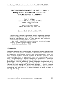 INEQUALITY MULTIVALUED GENERALIZED NONLINEAR VARIATIONAL PROBLEMS INVOLVING