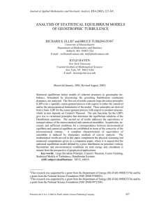 ANALYSIS OF STATISTICAL EQUILIBRIUM MODELS OF GEOSTROPHIC TURBULENCE