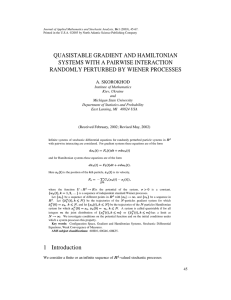 QUASISTABLE GRADIENT AND HAMILTONIAN SYSTEMS WITH A PAIRWISE INTERACTION