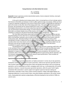 M. L. Cummings  K. M. Thornburg    decision support, power plants 