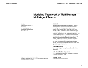 Modeling Teamwork of Multi-Human Multi-Agent Teams Doctoral Colloquium