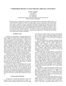 A Model-Based Measure to Assess Operator Adherence to Procedures