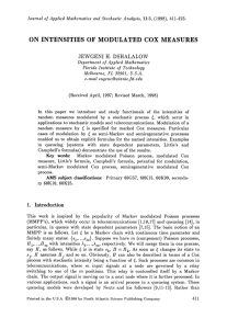 , INTENSITIES ON OF MODULATED COX MEASURES