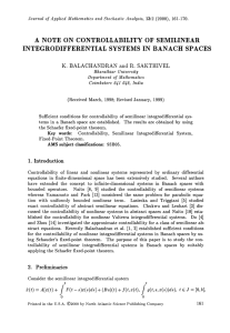 A IN BANACH INTEGRODIFFERENTIAL NOTE ON CONTROLLABILITY OF SEMILINEAR