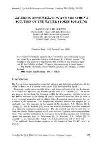 THE EQUATION AND GALERKIN APPROXIMATION