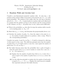 1 Random Walk and Arcsine Law