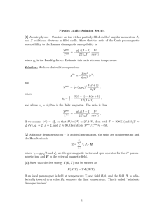 Physics 211B : Solution Set #4