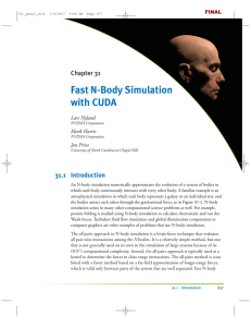 Fast N-Body Simulation with CUDA Chapter 31 31.1 Introduction