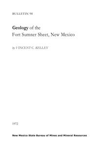 Geology Fort Sumner Sheet, New Mexico BULLETIN 98 1972