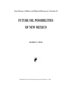 FUTURE OIL POSSIBILITIES OF NEW MEXICO by Robert L. Bates
